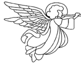 Dibujo de Àngel amb grans ales