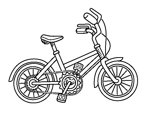 Dibuix de Bicicleta per a nens per Pintar on-line
