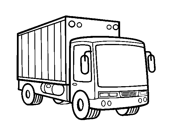 Dibuix de Camió de mercaderies per Pintar on-line