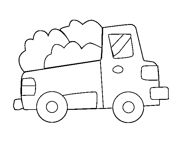 Dibuix de Camioneta de construcció per Pintar on-line