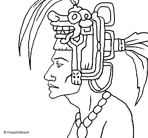 Dibuix de Cap de la tribu per Pintar on-line