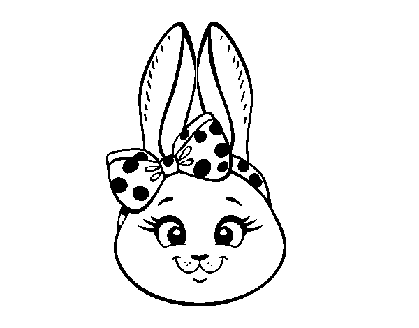 Dibuix de Cara de conilleta per Pintar on-line