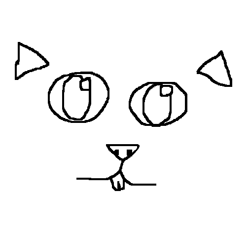 Dibuix de Cara de gat per Pintar on-line
