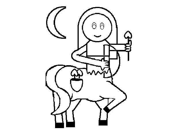 Dibuix de Centaure petit per Pintar on-line