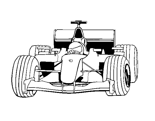 Dibuix de Cotxe de F1 per Pintar on-line
