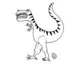 Dibujo de Dinosaure amb ou