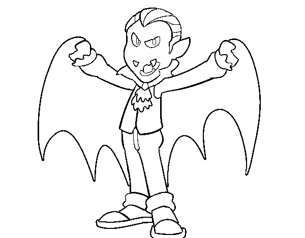 Dibuix de Dracula malvat per Pintar on-line