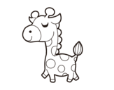 Dibuix de Girafa presumida per pintar