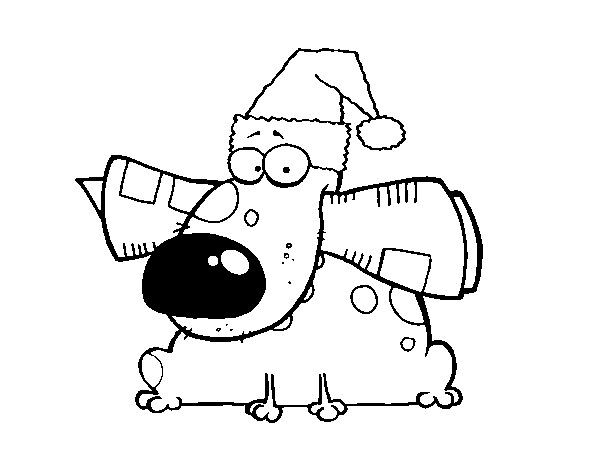 Dibuix de Gos nadalenc per Pintar on-line