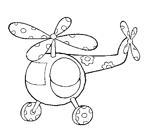 Dibuix de Helicòpter adornat  per Pintar on-line