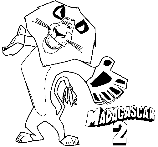 Dibuix de Madagascar 2 Alex 2 per Pintar on-line