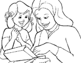 Dibujo de Mare i filla