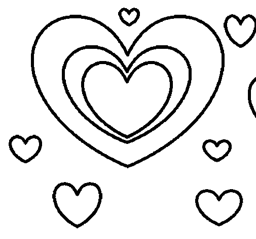 Dibuix de Molts cors per Pintar on-line