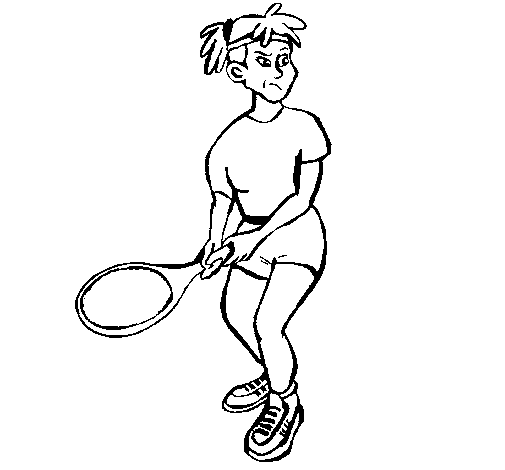 Dibuix de Noia tennista per Pintar on-line