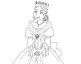 Dibuix de Princesa medieval per pintar