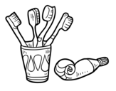Dibujo de Raspalls i pasta de dents