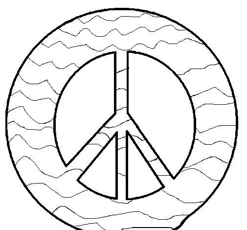 Dibuix de Símbol de la pau per Pintar on-line
