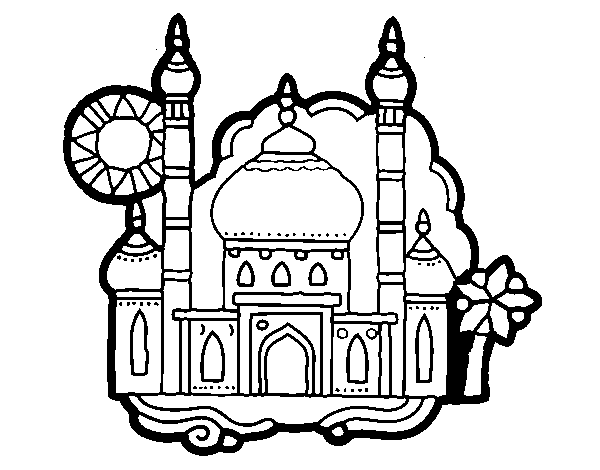 Dibuix de Taj Mahal per Pintar on-line