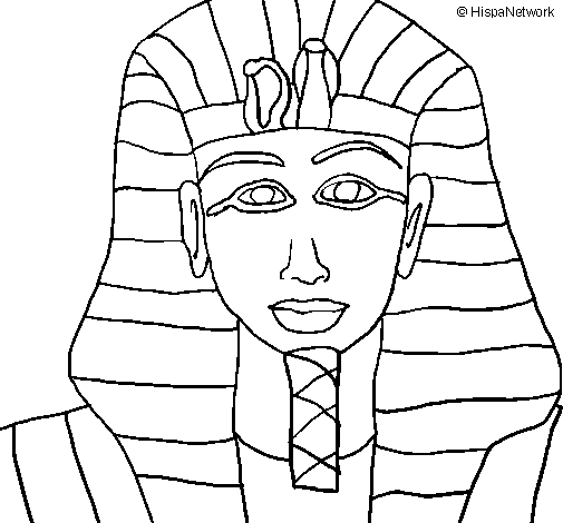 Dibuix de Tutankamon per Pintar on-line
