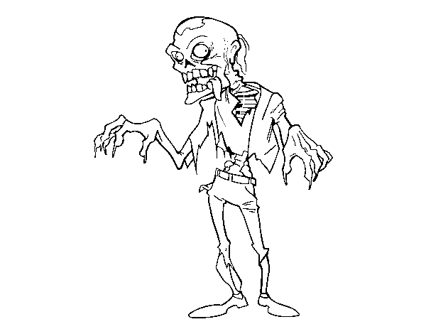 Dibuix de Un zombie per Pintar on-line