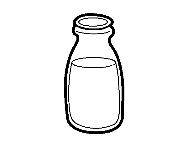 Dibuix de Ampolla de llet per Pintar on-line