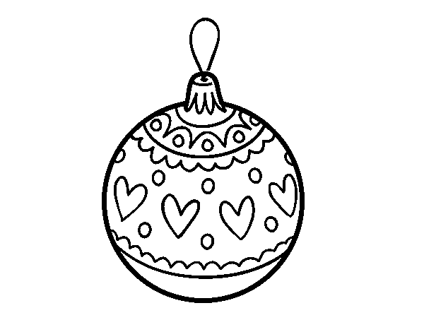 Dibuix de Bola de Nadal estampada per Pintar on-line