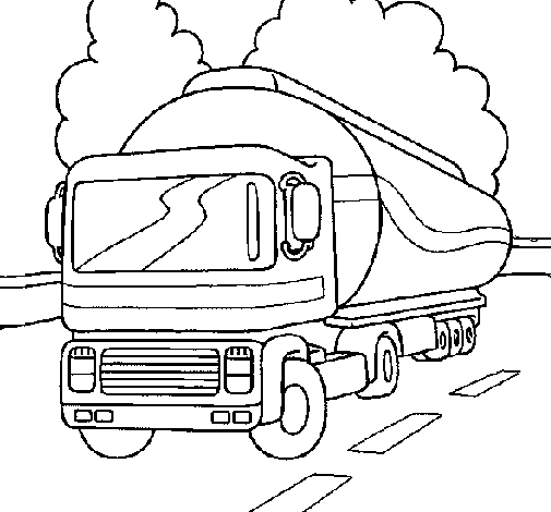 Dibuix de Camió cisterna per Pintar on-line