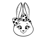 Dibuix de Cara de conilleta per pintar