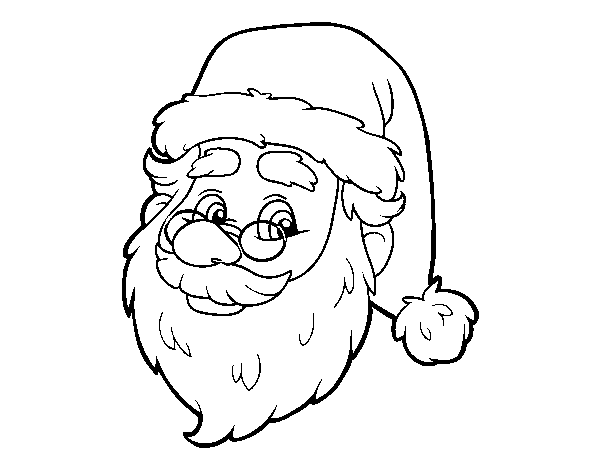 Dibuix de Cara de Santa Claus per Pintar on-line