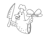 Dibuix de Carn de pollastre per pintar