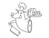 Dibujo de carn de porc