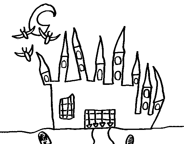 Dibuix de Castell del terror per Pintar on-line