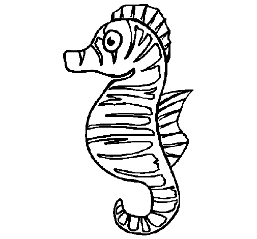 Dibuix de Cavallet de mar per Pintar on-line