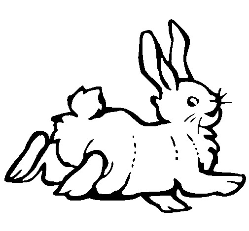 Dibuix de Conill content  per Pintar on-line