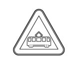Dibuix de Cruïlla de tramvia per pintar
