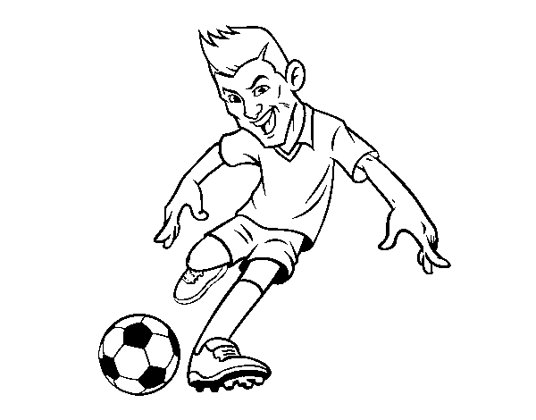 Dibuix de Davanter de futbol per Pintar on-line