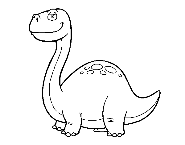 Dibuix de Dinosaure Diplodoc per Pintar on-line