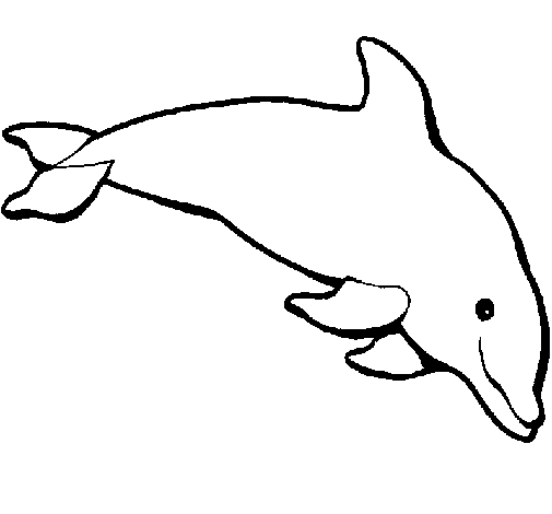Dibuix de Dofí content per Pintar on-line