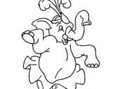 Dibujo de Elefant ballant