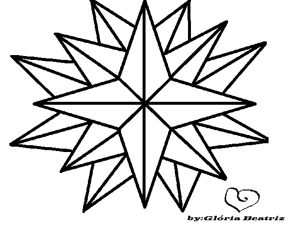 Dibuix de Estrella brillant per Pintar on-line