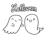 Dibujo de Fantasmes de Halloween