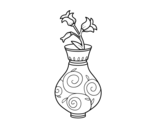 Dibujo de Flor de corretjola en un gerro