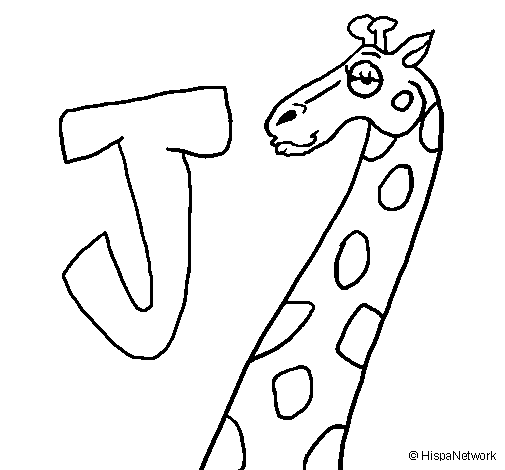 Dibuix de Girafa 6 per Pintar on-line