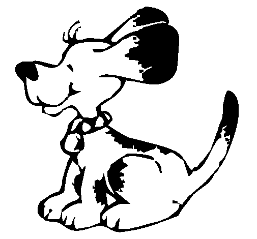Dibuix de Gos amb vent per Pintar on-line