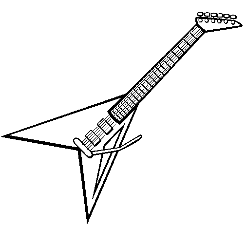 Dibuix de Guitarra elèctrica II per Pintar on-line