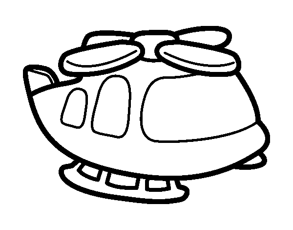 Dibuix de Helicòpter gran per Pintar on-line