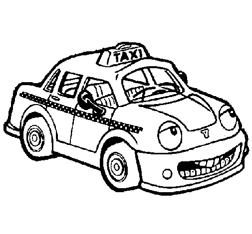 Dibuix de Herbie taxista per Pintar on-line