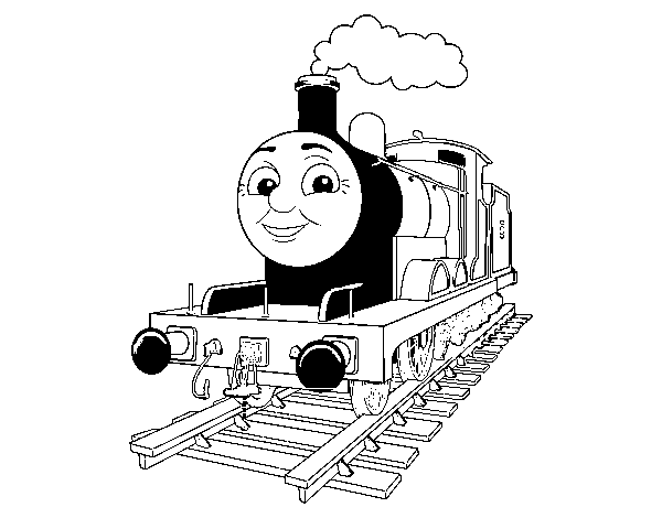 Dibuix de James la locomotora vermella per Pintar on-line