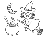 Dibujo de La bruixa voladora i la seva poció