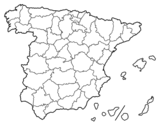 Dibuix de Les províncies d'Espanya per pintar